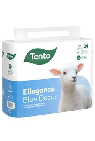 Wc toaletní papír TENTO Ellegance Blue Decor 3V 24ks