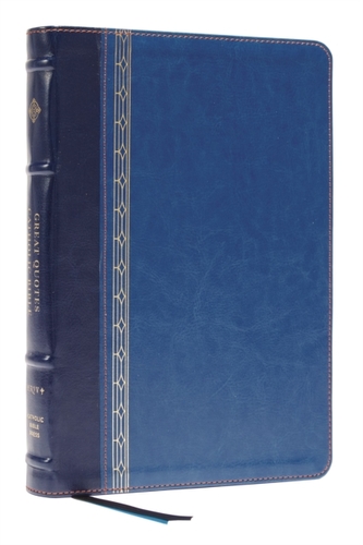 NRSVCE, Great Quotes Catholic Bible, Leathersoft, Blue, Comfort Print