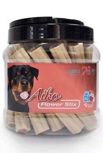 Pochoutka pes Flower Stix 12cm mléko+hovězí 30 ks