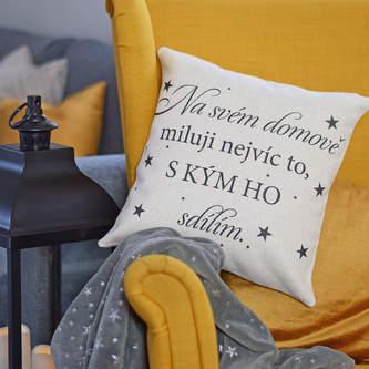 Polštář - Miluji domov s výplní výplň