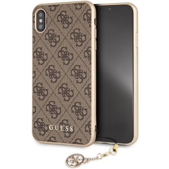 Guess Charms Hard case iPhone XS Max hnědé