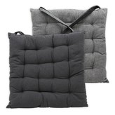 HOME ELEMENTS Podsedák z recyklované bavlny, 40 x 40 cm, tmavě a světle šedá