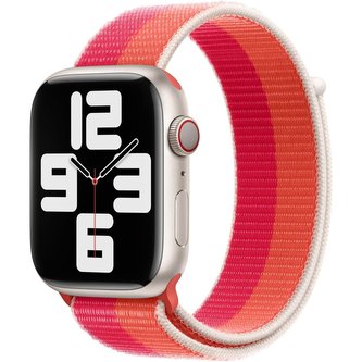 Apple Watch provlékací sportovní řemínek 45/44/42mm nektarinkový/pivoňkový