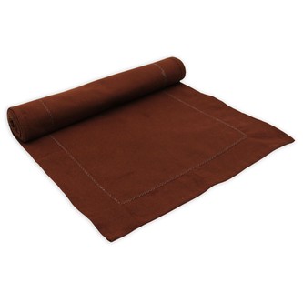 HOME ELEMENTS Prostírání běhoun 33x130 cm, čokoládová + režná z recyklované bavlny