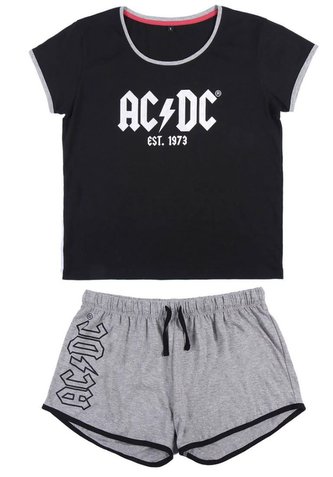 Pánské pyžamo AC/DC: Established 1973 (XL) černá-šedá bavlna