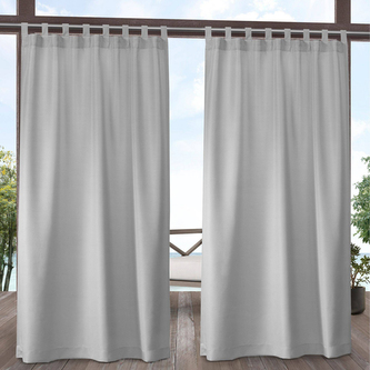 Venkovní zahradní závěs s poutky PORTORIKO světle šedá 155x220 cm (cena za 1 kus) MyBestHome