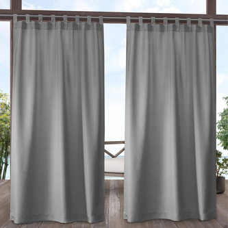 Venkovní zahradní závěs s poutky PORTORIKO šedá 155x240 cm (cena za 1 kus) MyBestHome