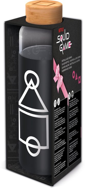 Láhev skleněná s návlekem Squid Games 585 ml