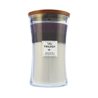 WoodWick Amethyst Sky svíčka váza Trilogy 609g