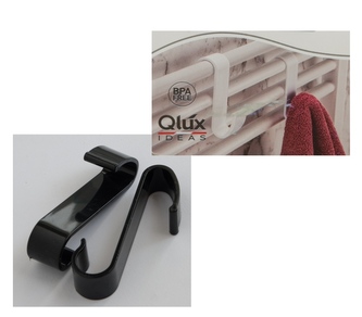 Závěsné plast. háčky 2ks černé