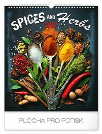 Nástěnný kalendář Koření a bylinky 2020, 30 × 34 cm