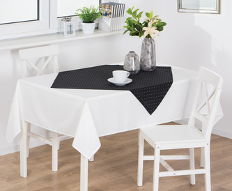 Ubrus MIGOT černá/stříbrná 85x85 cm Mybesthome