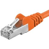 Premiumcord Patch kabel CAT 6a S-FTP RJ45-RJ45 AWG 26/7 0,5m oranžový