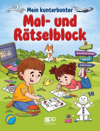 Mein kunterbunter Mal- und Rätselblock