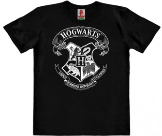 Dětské tričko Harry Potter: Erb Bradavic - Hogwarts Crest (výška 152 cm) černá bavlna