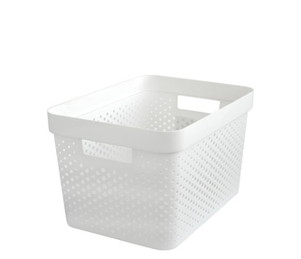 Košík INFINITY 17L/35,5x21,5x26cm bílý