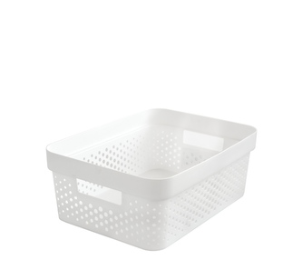 Košík INFINITY 11L/35,5x13,5x26,5cm bílý