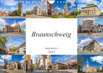 Braunschweig Impressionen (Wandkalender 2023 DIN A4 quer)
