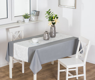 Ubrus - běhoun na stůl FELIZ stříbrná 40x140 cm Mybesthome