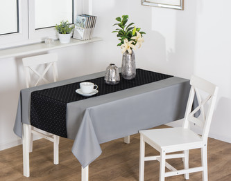 Ubrus - běhoun na stůl MIGOT černá/stříbrná 40x140 cm Mybesthome