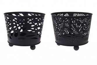 PROGARDEN Ohniště / koš na dřevo 2v1 kovové 39 x 32 cm KO-FB8200700