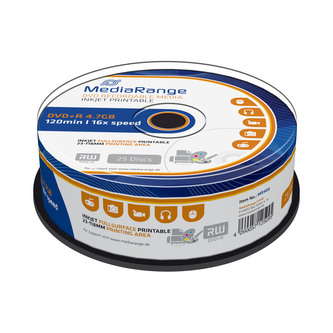 MEDIARANGE DVD+R 4,7GB 16x spindl 25ks Inkjet Printable
