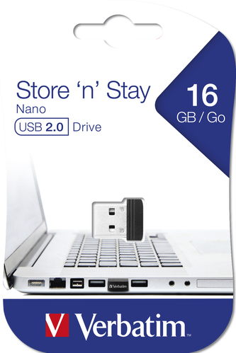 VERBATIM Store 'n' Stay NANO 16GB USB 2.0 černá