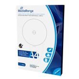 MEDIARANGE CD/DVD/Blu-ray High-Glossy etikety 15mm - 118mm 50 listů(100 etiket)/BAL