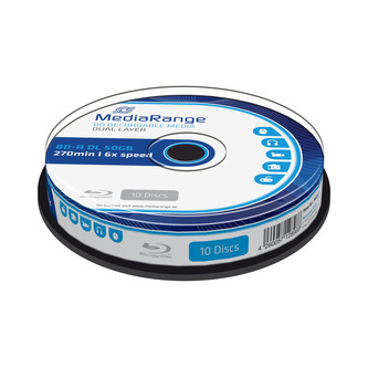 MEDIARANGE BD-R BLU-RAY 50GB 6x Dual Layer spindl 10ks