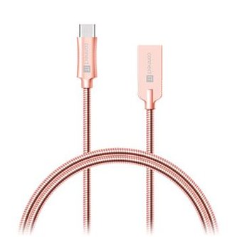 CONNECT IT Wirez Steel Knight USB-C (Type C) - USB-A, metallic rose-gold, 1 m