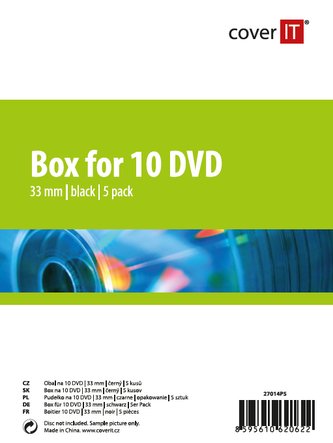 COVER IT 10 DVD 33mm černý 5ks/bal