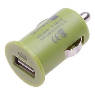 CONNECT IT InCarz COLORZ nabíječka do auta 1xUSB 2,1A, zelená