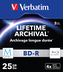 VERBATIM M-DISC BD-R SL 25GB, 4x slim case 3 ks