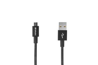VERBATIM MICRO B USB CABLE SYNC & CHARGE 100CM BLACK