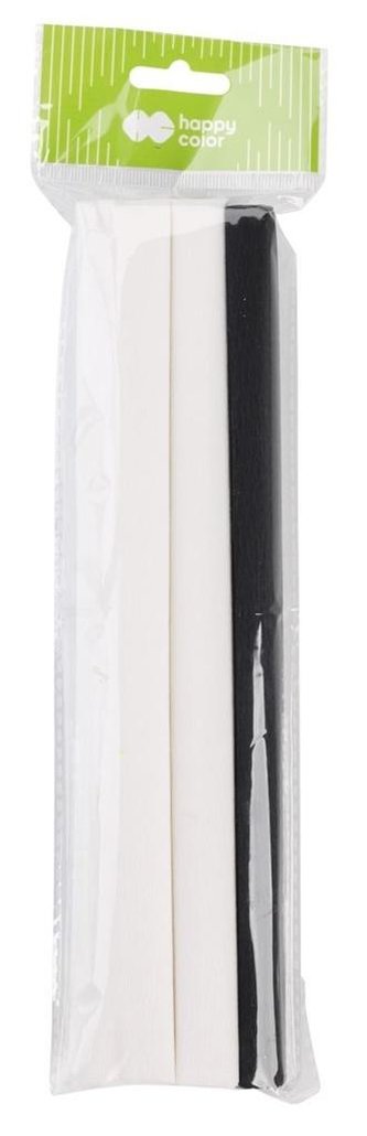 Happy Color Krepový papír - černobílý mix