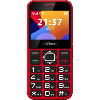 myPhone Halo 3 Senior s nabíjecím stojánkem červený