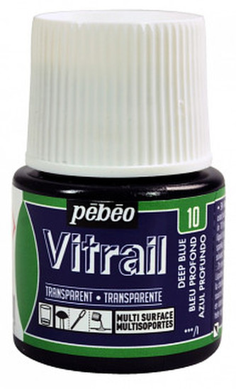 Barva na sklo Vitrail 45ml – 10 modrá tmavá