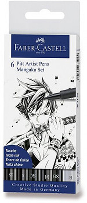 Faber - Castell Popisovač Pitt Artist Pen Manga Mangaka 6 ks