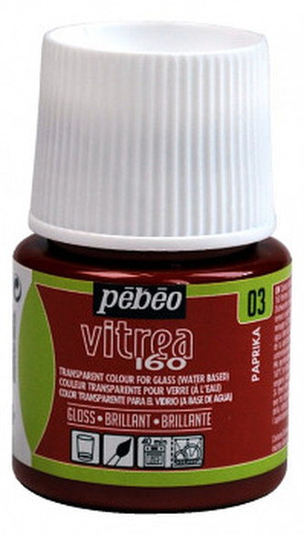 Barva na sklo Vitrea 45ml – 03 oranžová papriková