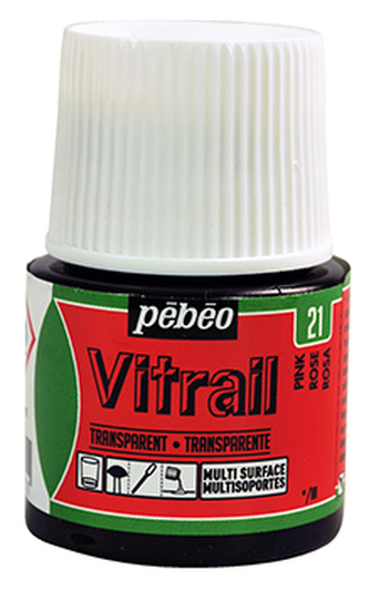 Barva na sklo Vitrail 45ml – 21 růžová