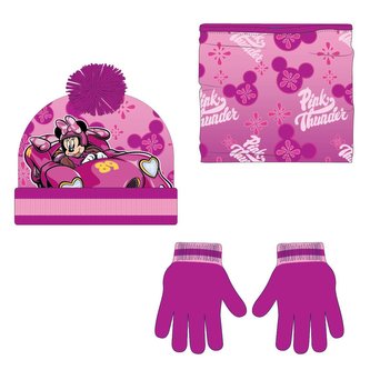zimní set-čepice, nákrčník, rukavice Minnie