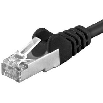 Premiumcord Patch kabel CAT6a S-FTP RJ45-RJ45 AWG 26/7 černý 0,25m