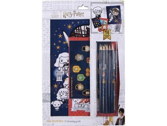 Kreativní set omalovánky - pastelky - samolepky: Harry Potter (22 X 32 cm)