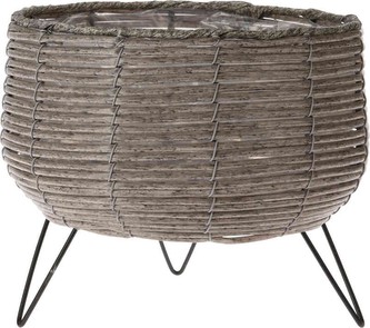 Květináč proutěný na nohách 25,5 x 23 cm