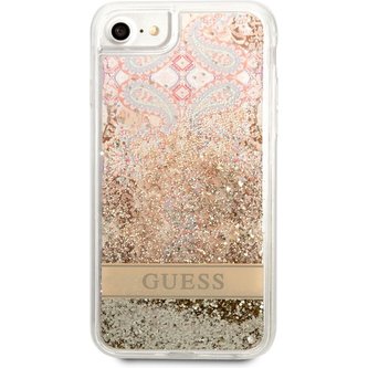 Guess Liquid Glitter Paisley kryt iPhone 7/8/SE (20/22) zlatý