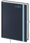 Diář 2020 - Double Blue/denní A5/ s poutkem na propisku