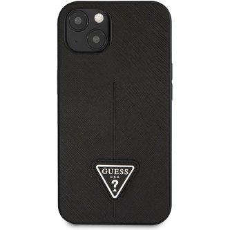 Guess PU Saffiano Triangle kryt iPhone 13 černý