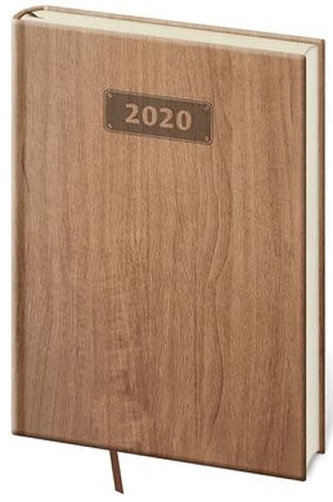 Diář 2020 - Wood/týdenní A5/světle hnědá