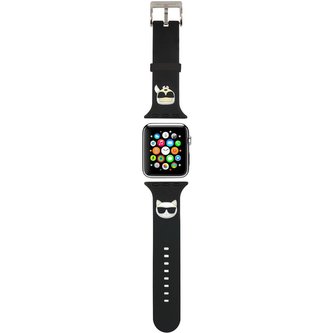 Karl Lagerfeld Karl and Choupette řemínek pro Apple Watch 38/40/41mm černý