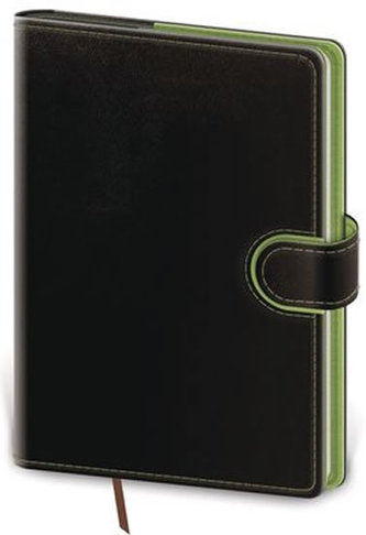 Diář 2020 - Flip/denní B6/černo/zelená